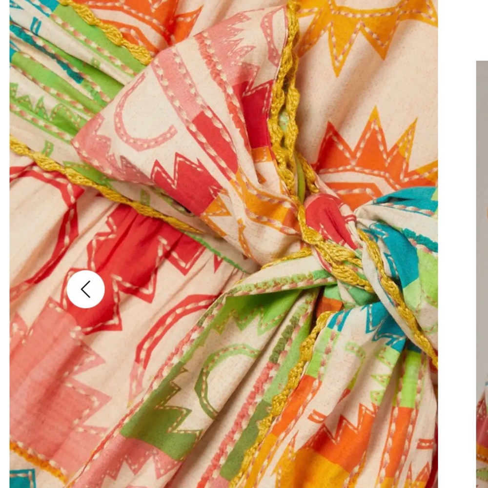 FARM Rio Multicolor Sun & Palm Maxi Dress - Cream, Pink, Green, Orange, Blue - Picture 5 of 8